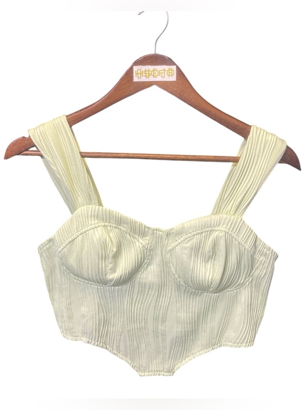 Loness Cream Structured Bustier Camisole Top size L